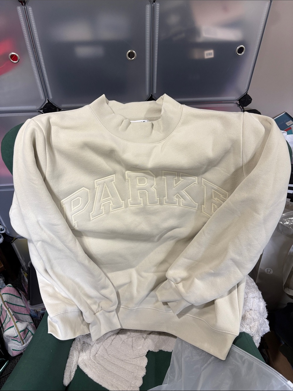 Parke oak Embroidered Crewneck Sweater fleece